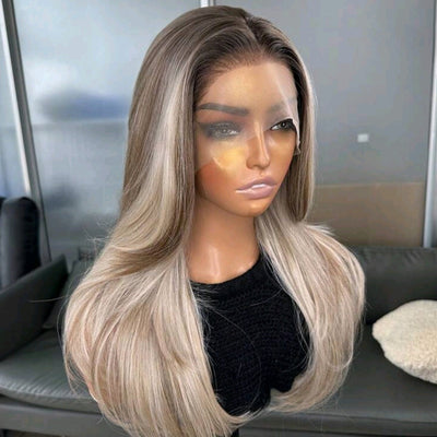 Blonde Ombre Lace Front Wig(human blend)